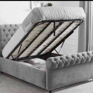 A Sleigh Chesterfield end lift ottoman bedframe